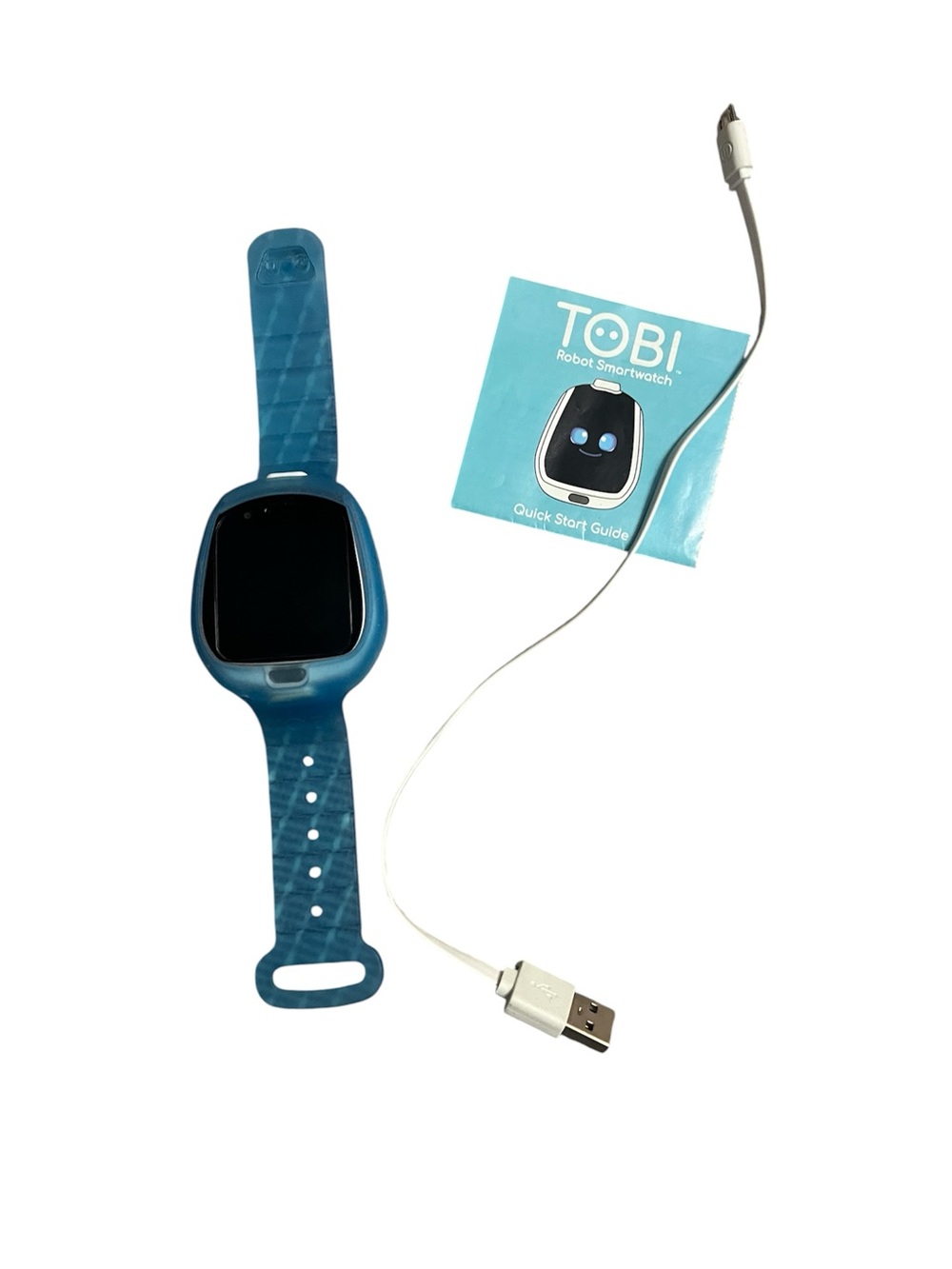 Tobi Kids Robot Smartwatch - Teal Blue Silicone Strap